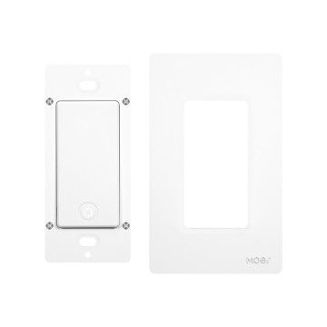 MOES New Star Ring Series Tuya Smart WiFi 3 Way/Single Pole Push Button Light Switch Neutral Wire Required MOES APP Alexa Google Home Voice Control