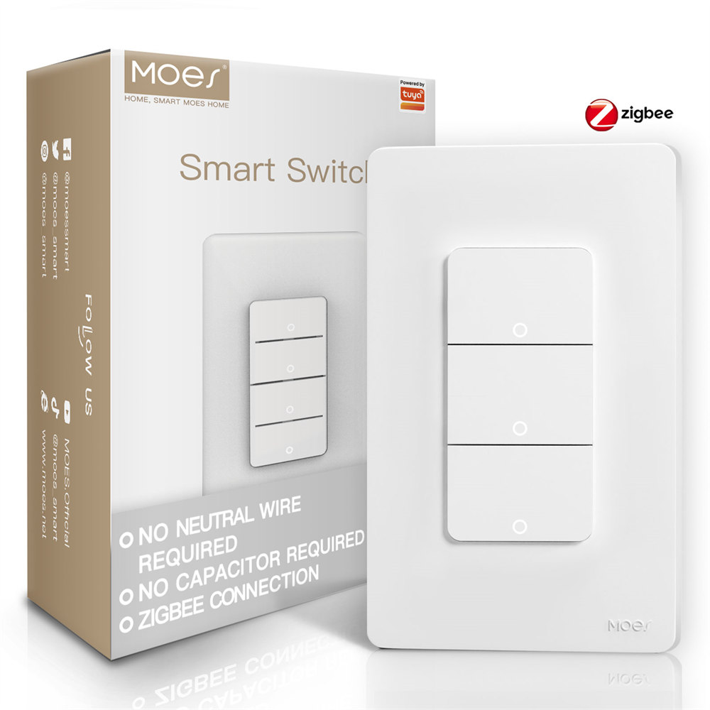 MOES Tuya ZigBee Smart Switch US Version 1-4 Gang 05