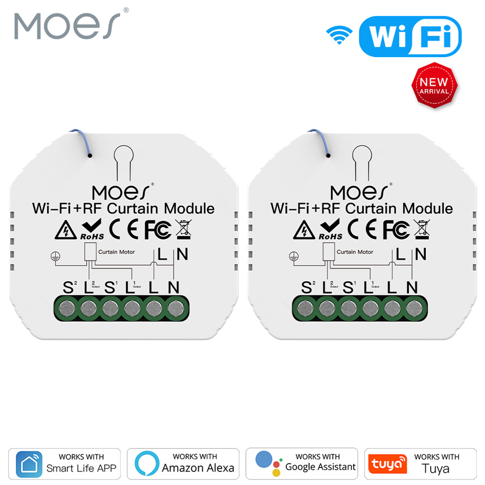 Moes WiFi Mini DIY RF433 Smart Roller Blinds Shutt01